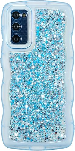 Miniatura 58 de ZTOFERA Funda protectora para Samsung Galaxy A14 4G/5G de 6.6", ondulada, con brillantina de estrella, poliuretano termoplástico transparente, suave