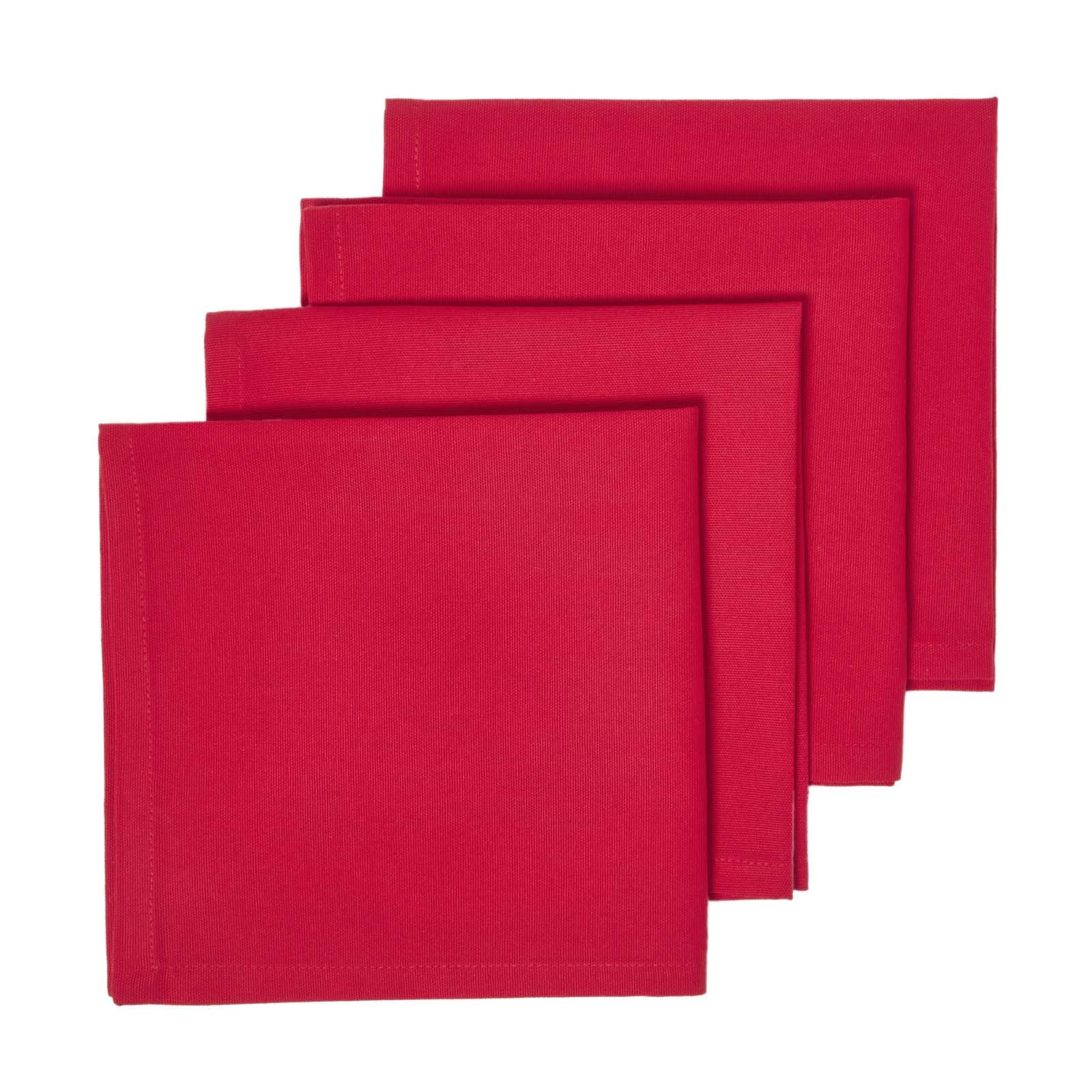 Homescapes Red Cotton Napkins Set - 4 Pack