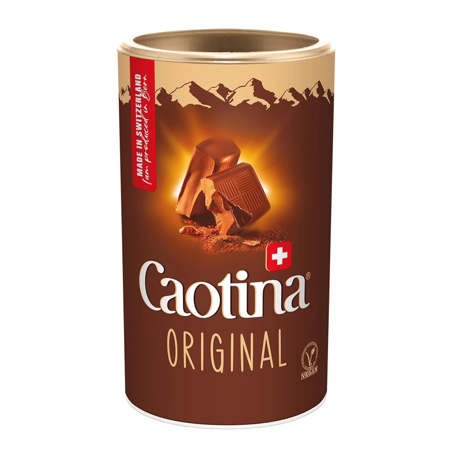 Caotina Original Drinking Chocolate - Cacao en Polvo para Chocolate Caliente con Chocolate Suizo Real - Cacao M&aacute;s Finito Sostenible y Certificado 1 x 200 g