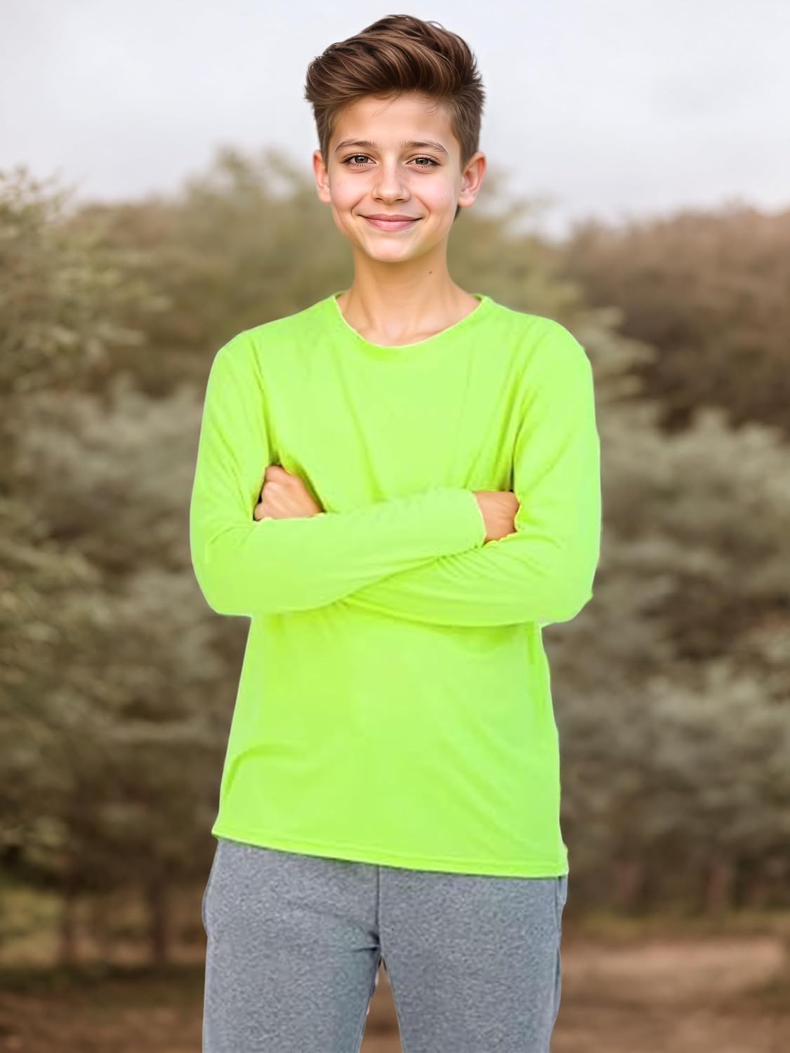 WHITE PEAK TRADING COMPANY 4 Pack Boy's Quick-Drying Hoodies Pullover Long Sleeve, Athletic Training T Shirts