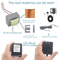 Vista 6 de Timbre de video negro, transformador de potencia especial, adaptador de corriente para timbre de puerta de 18V500MA, compatible con Ring, Nest