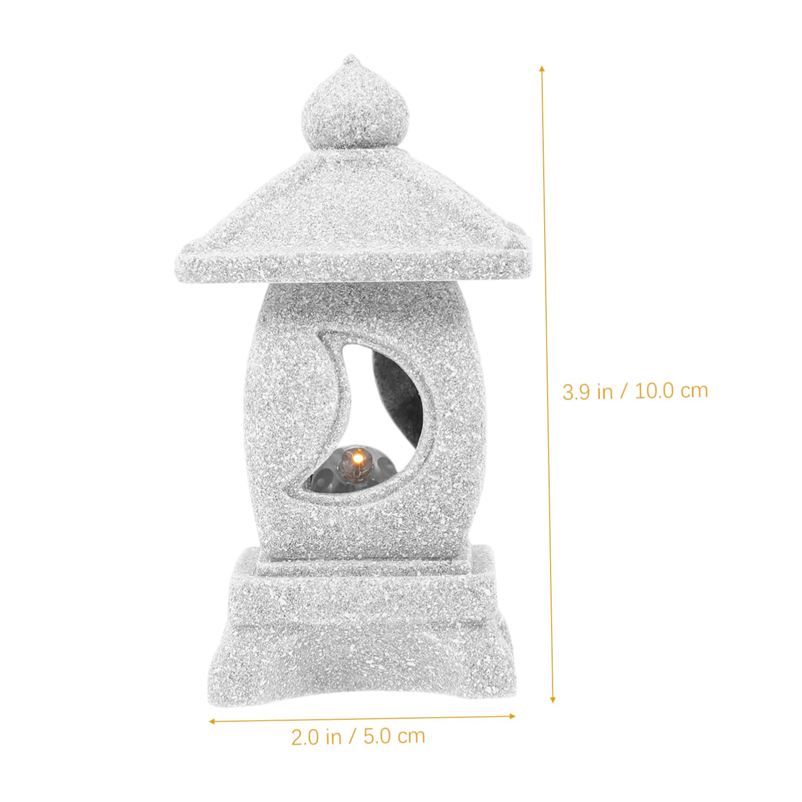 BESPORTBLE 3 Piezas Adornos De Lámpara De Piedra Pagoda Piedra De Aire del Acuario Jardín De Hadas Piedras De Acuario Memorial Grava De Acuario Pequeños Adornos De Estanque Linterna Roca