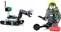 Vista 3 de Battle Brick Equipo de eliminación de EOD y robot US Navy Custom Set