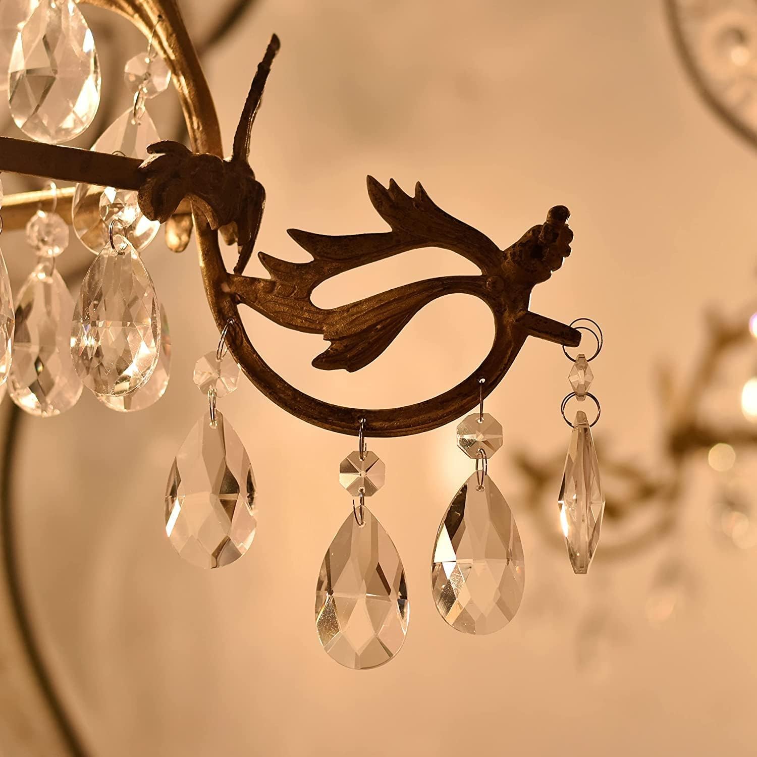 Indian Shelf 20 Pieces Clear Crystal Prisms Suncatchers for Chandelier | Drop Christmas Ornaments | Clear Glass Crystals | Pendants