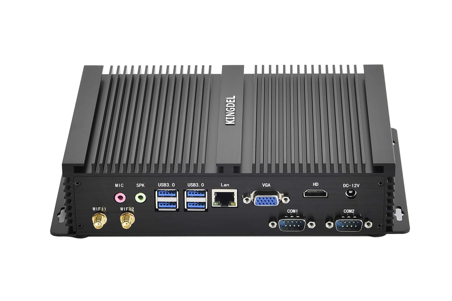 KINGDEL Mini Desktop Computer, Fanless Mini PC with Intel i7 11th Gen. Up to 4.7GHz CPU, 32GB RAM, 1TB NVMe SSD, 4K 4096×2304, Wi-Fi 6E + BT 5.2, 2xCOM RS232, Full Metal Case, Windows 11 pro