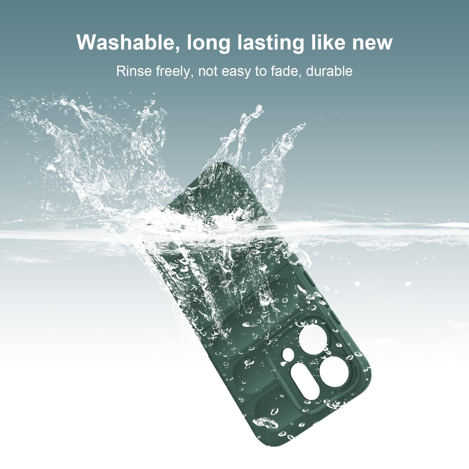 BonYonka Funda para OPPO Reno 14 5G, Case de Silicona Resistente a Golpes y Arañazos, Forro de Microfibra Suave, Funda Integral con Protección para La Cámara, Verde — view 3