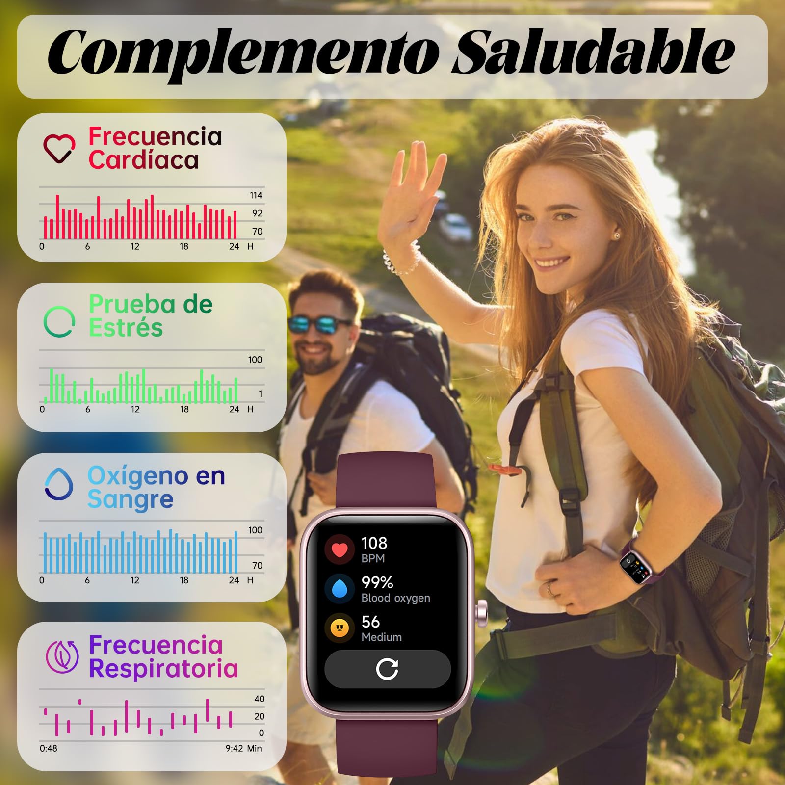 Smart Watch for Men Women with Bluetooth Call, Alexa Built-in, WhatsApp Notifications, Fitness Tracker with Heart Rate/SpO2/Sleep/Pedometer, 1.83" DIY Dial, 100+ Sports Modes, IP68 for Android iOS