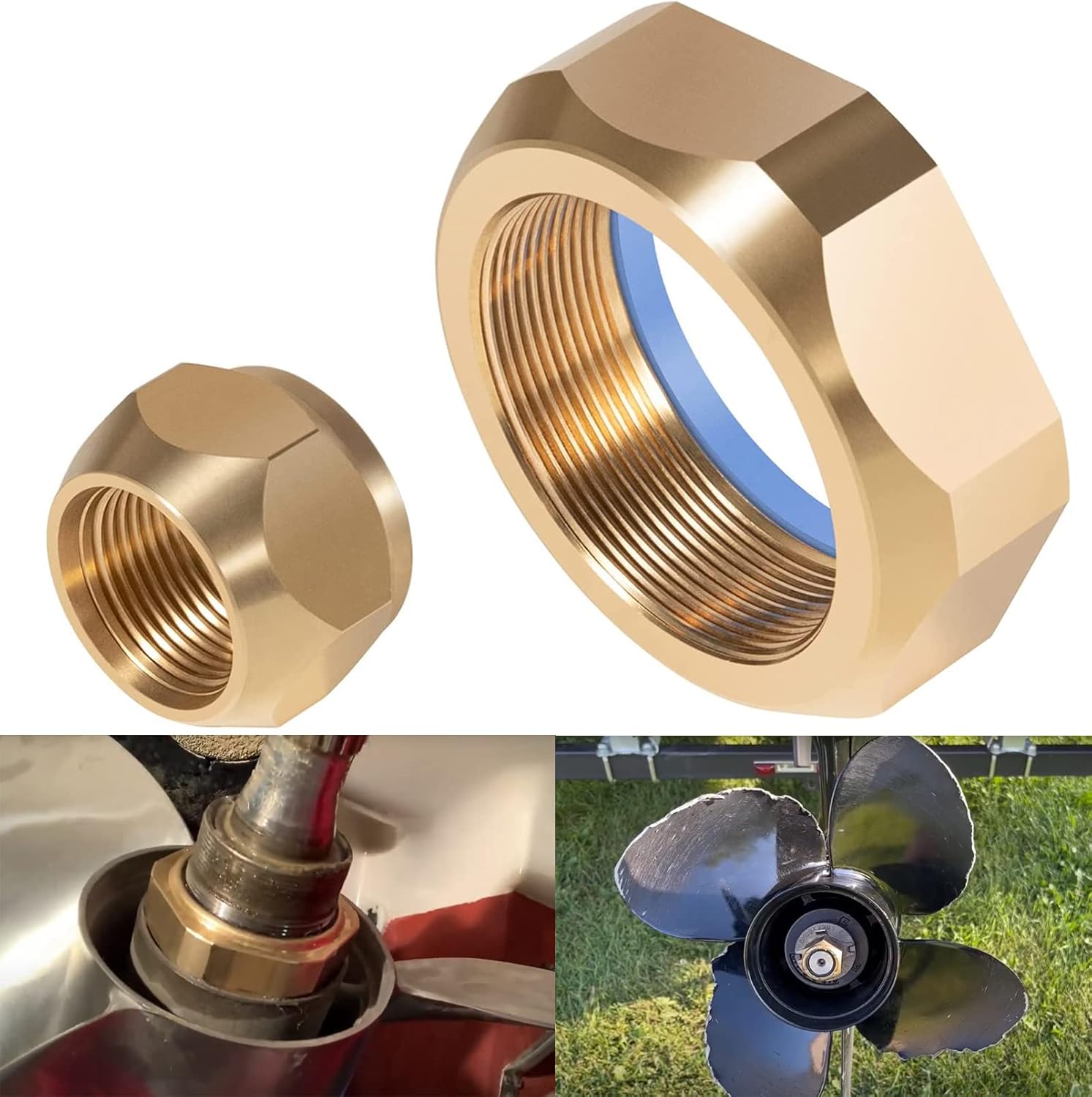 JIAD Prop Nut Set Fit for MerCruiser Bravo 3 Stern Drives