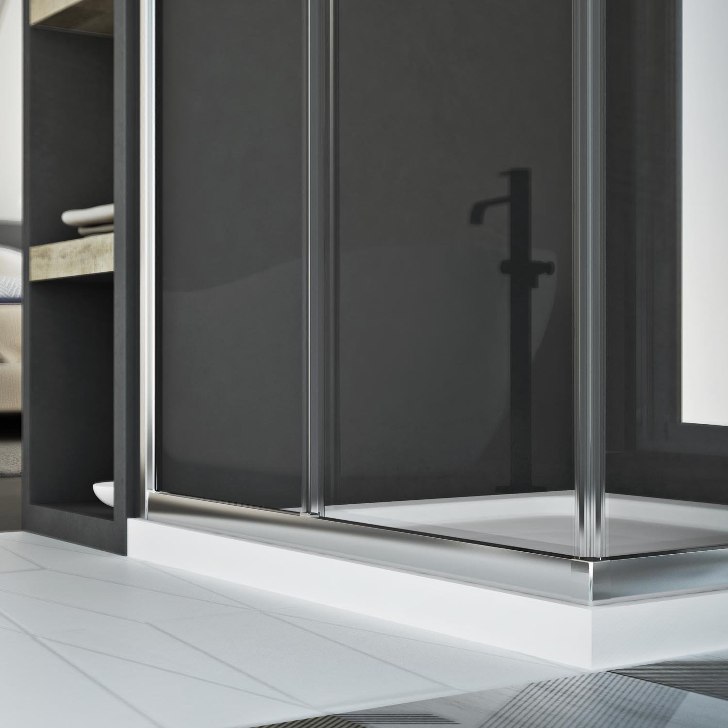 Box doccia semicircolare 80x80 CM H185 trasparente mod. Junior