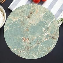Sintered Stone Lazy Susan Turntable 24in 28in 30in 36in 40in Marble Texture Round Dining Table Rotating Tray, 360 Silent Rotatable Serving PlateGreen,24inch60cm