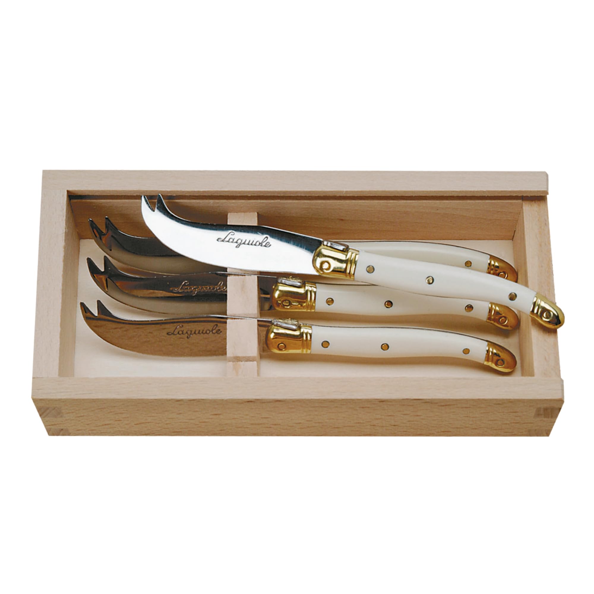 Amazon.com: Jean Dubost Laguiole 4-Piece Cheese Knives Set in