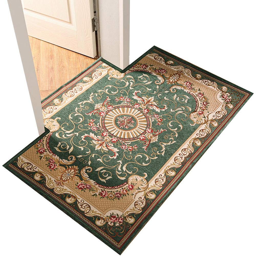 Paillasson entrée ZRUYI tapis cuisine anti-poussière moquette fleurs 80x100