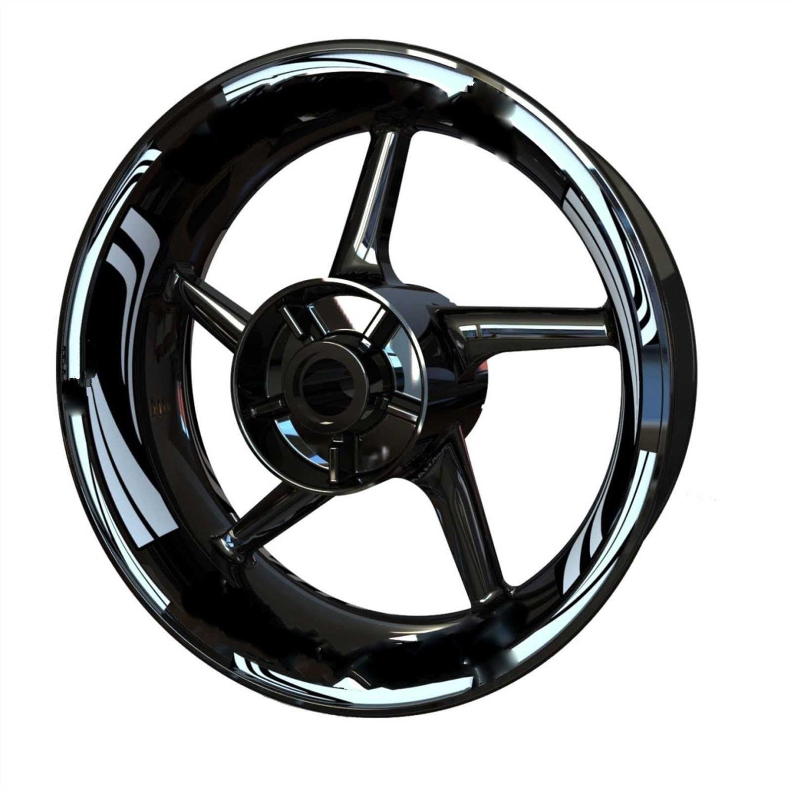 Motorcycle Wheel Sticker Rim Decal Hub Stripe Tape for Yamaha YZF R1 R3 R15 R1m R6 Mt07 Mt09 FZ6 Decorative(Color14)