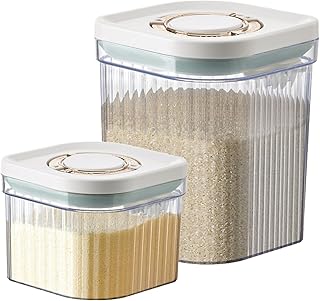 Milk Powder Storage Box, Pack of 2 Milk Powder Box with Spoon, Milk Powder Container, Portable Storage Box for Baby Food, Protein Powder, Fruit and Food, Removable, One-Handed Operation