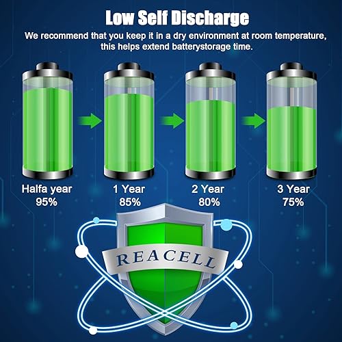 Miniatura 6 de 16 baterías recargables AA de 2800 mAh, batería AA NiMh de alta capacidad, baterías AA de 1.2 V con caja de batería