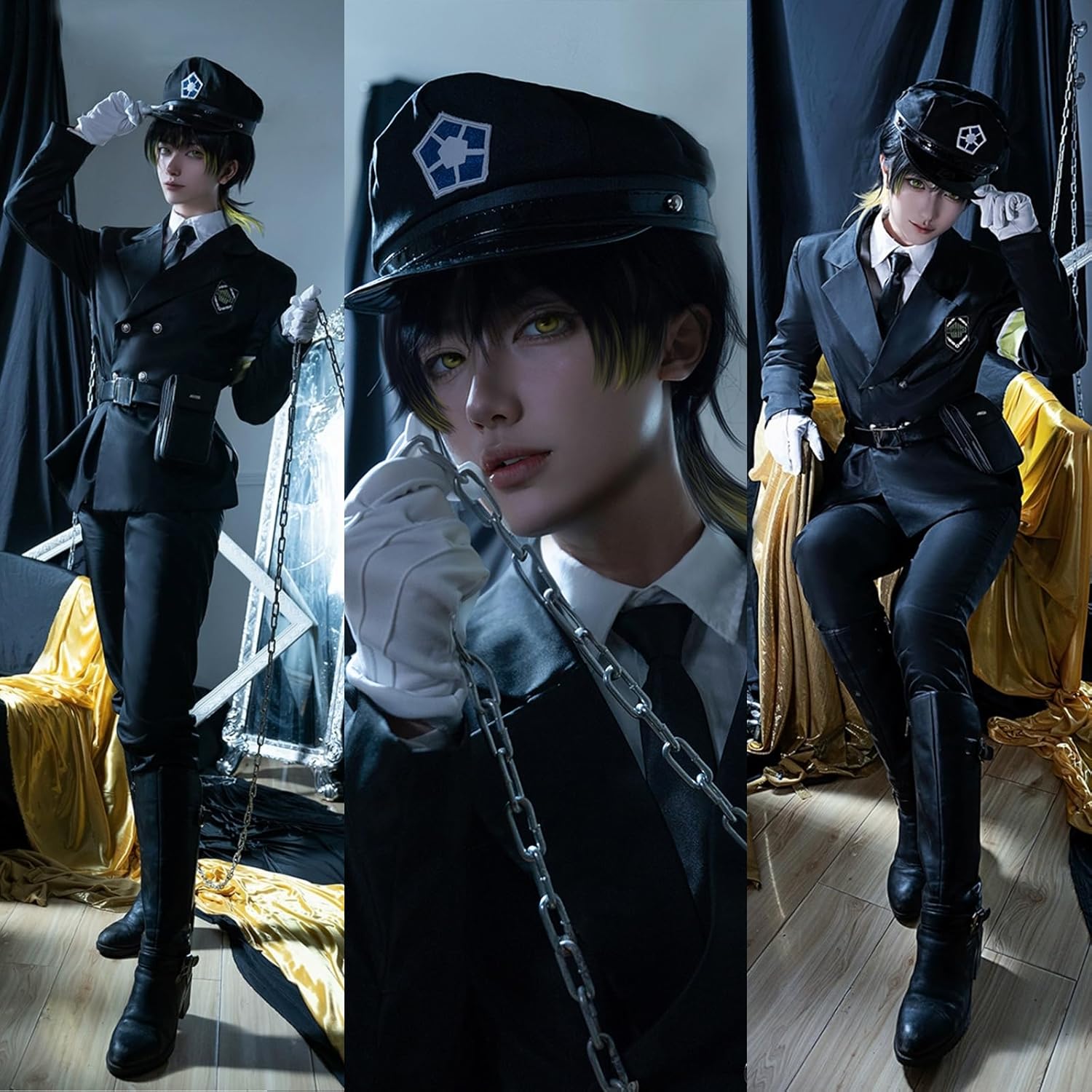 LA7823 アリス+オリビア シルク100％ 長袖ブラウス ブルー S LA7823 アリス+オリビア シルク100％ 長袖ブラウス ブルー S