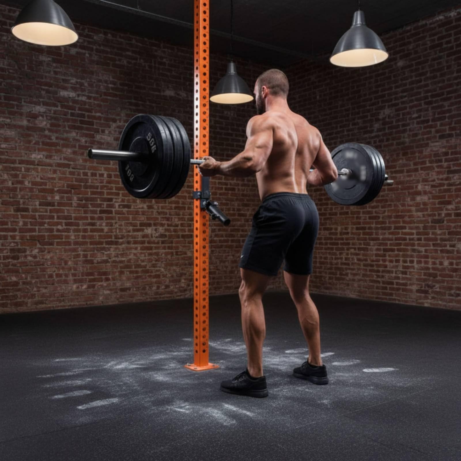 Soporte de Barra Olímpica Accesorio de Entrenamiento Anclaje para Barra Adaptador Giratorio 360 Base Fija de Acero Adecuado para Musculación en Casa Gimnasio Fuerza y Potencia, 18MM