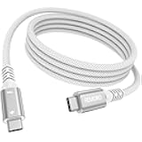 Thunderbolt 4 Cable 6ft, USB 4 Cord Support 8K@60Hz Video Display 40Gbps Data Transfer 240W Fast Charging, USB4 Type C for Mac Mini iMac MacBook Pro/Air iPad iPhone 17/16/15 Dock Station Monitor