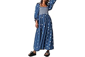 Bohemian Floral Embroidered Maxi Dress: Effortless Style Inspired by Free People