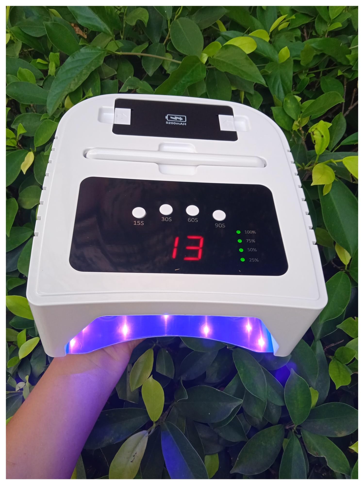 Lampa LED do paznokci, Lampa LED UV do paznokci Podwójna lampa UV i Led do fototerapii Bateria Wyjmowana lampa 72w Bezprzewodowa suszarka do Manicure do paznokci dla miłośników majsterkowania
