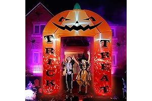 BLOWOUT FUN Halloween Decorations: 9 FT Halloween Inflatable Pumpkin Archway Decor