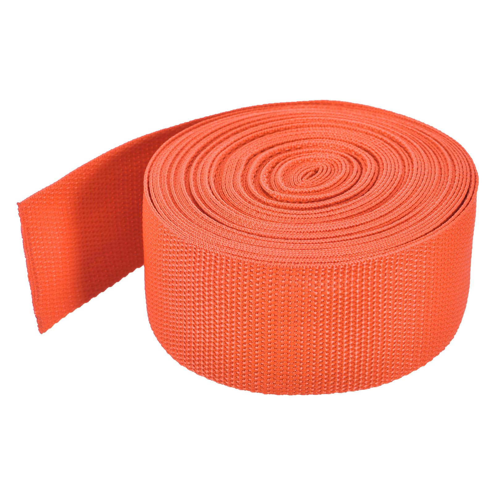 MECCANIXITY Lightweight Polypropylene Webbing Strap 2" 10 Yard Backpack Strapping Band Light Orange for Outdoor Luggage Cargo Straps
