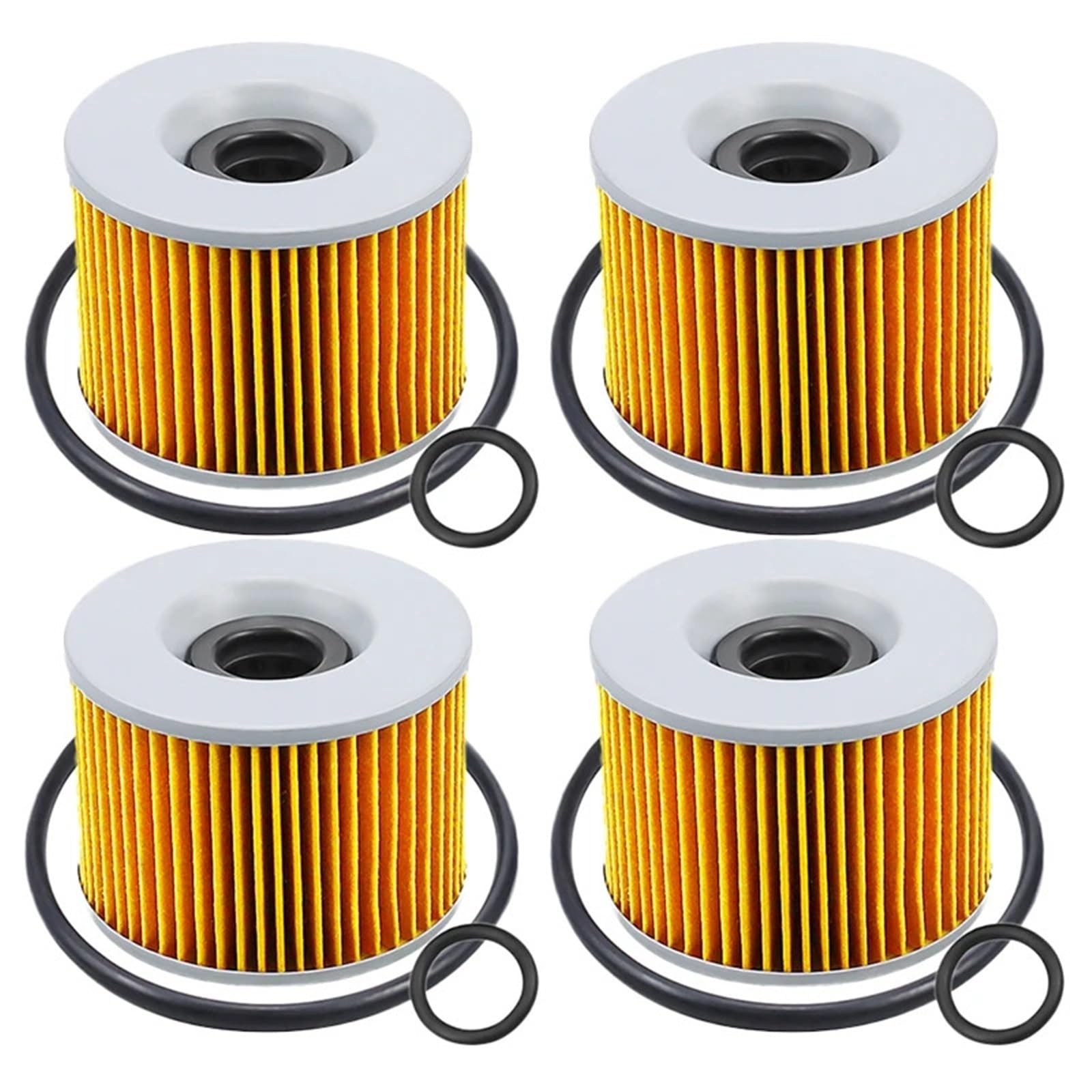 Motocyklowe Filtr Filtr oleju motocyklowego pasuje do Kawasaki ZZR250 ZZR1100 ZZR1200 Ninja 600R ZX400F ZX 550 600 750 1000 1100 ZX11 Motocyklowe filtry oleju(Yellow-4 pcs)
