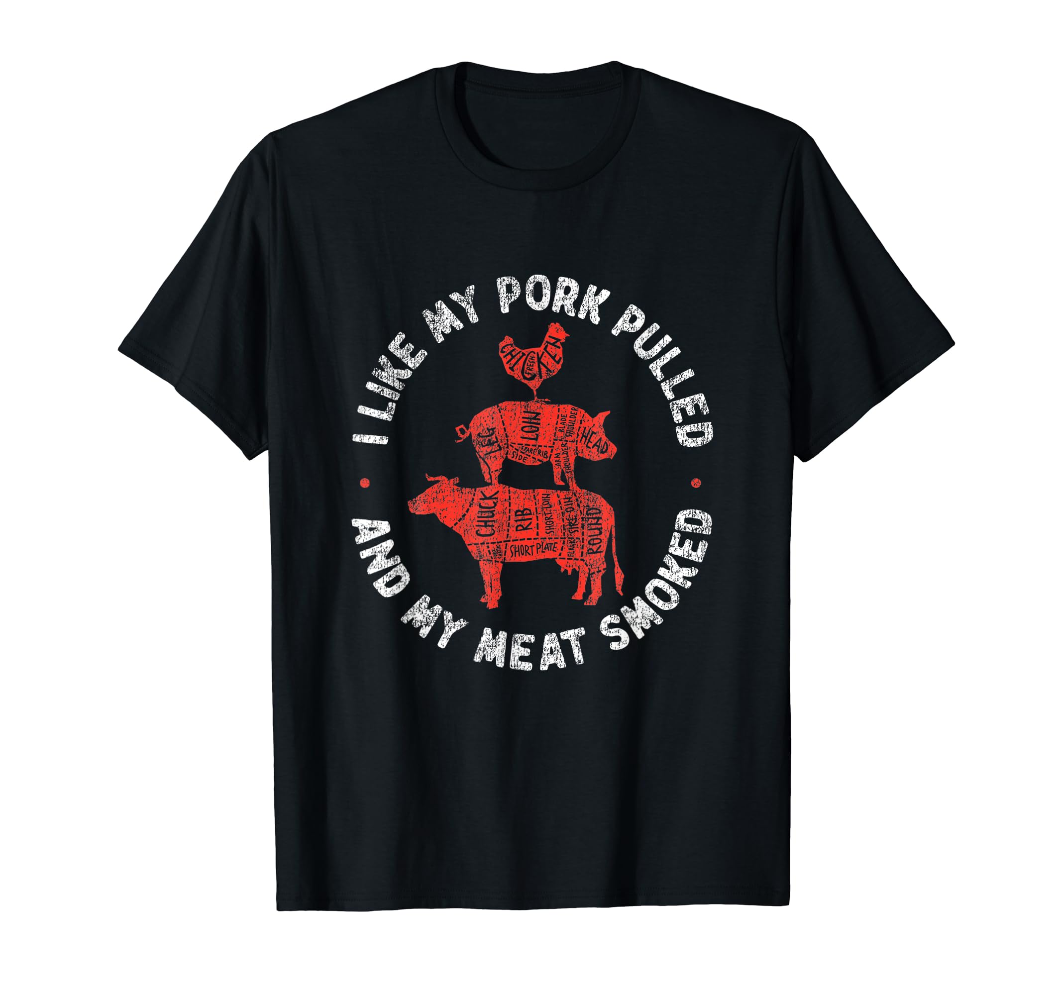 BBQ Smoker I Like My Pork Pulled And My Meat Smoked T-Shirt