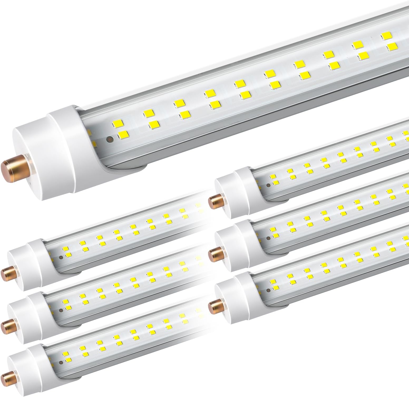 ELEKICO 8FT LED Bulbs, Super Bright 72W 9000lm 5000K, T8 T10 T12 LED