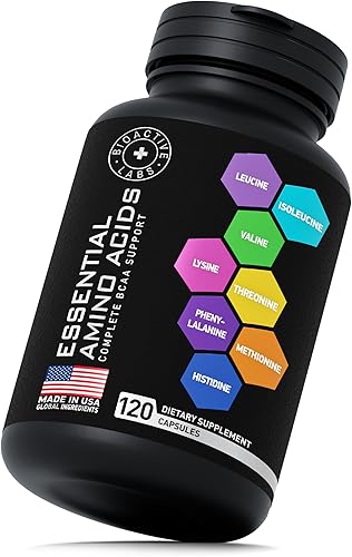 Miniatura 8 de Suplemento de aminoácidos esenciales para mujeres y hombres Complejo de aminoácidos BCAA vegano para el crecimiento muscular con los 9 aminoácidos