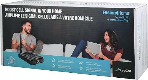 Miniatura 7 de 1 kit amplificador de señal de teléfono celular Surecall Fusion4Home, Antena de látigoYagi, Solid