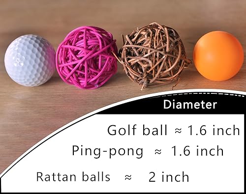 Miniatura 5 de Ougual - Bolas decorativas de mimbre para decoración del hogar, mesa, fiesta de bodas, temporada de Navidad.