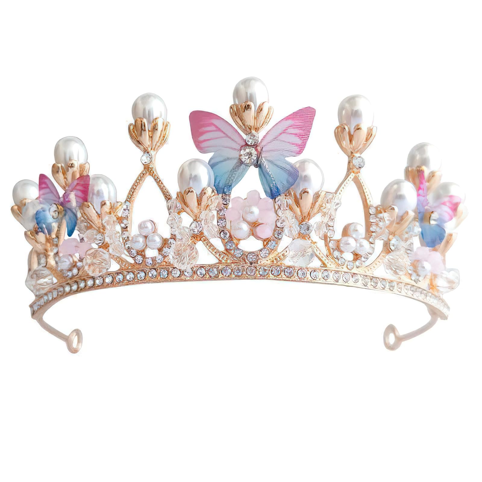 RVM Jewels Girls Tiara Crown Women Flower Butterfly Princess Gift for Wedding Kids Birthday Girl Party Pageant Accessories Costume Present for 8-16 Years Teens Jewelery (B0D98QFCBD) Amazon Price History, Amazon Price Tracker