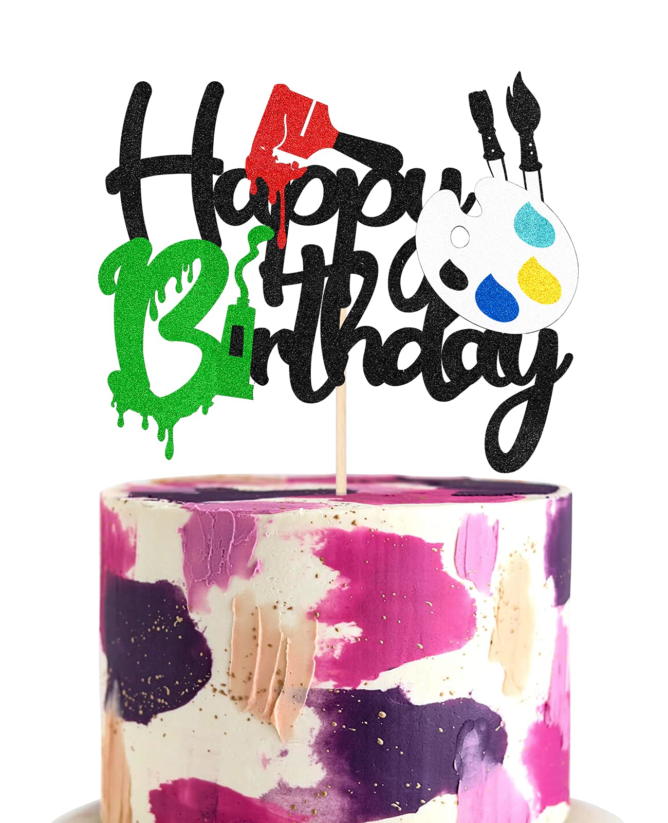 Buy WishFirst Painting Happy Birthday Cake Topper for Painting Cake