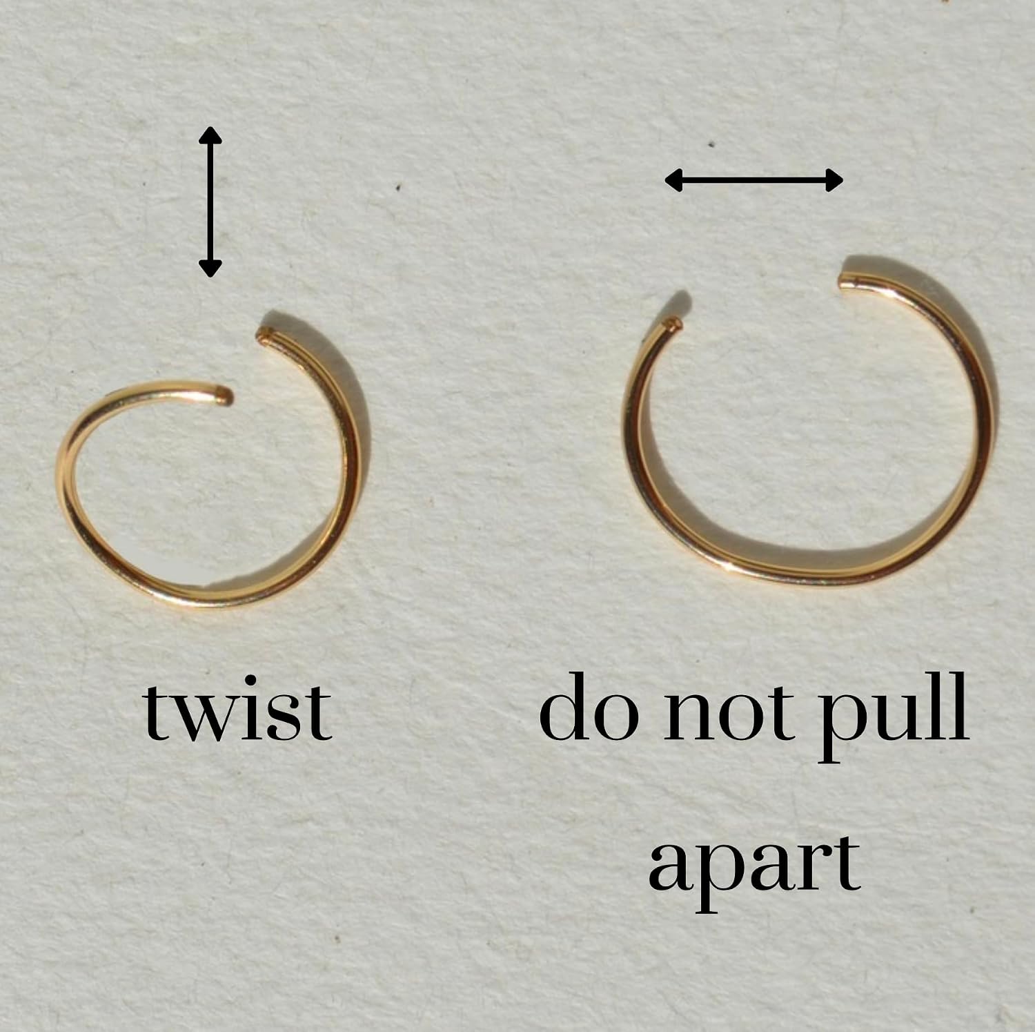 14k Gold Nose Hoop | Ring Real Gold Thin 14K Gold Hoop Nose Ring Non Tarnish for Women Nose Piercing 14k Ring Hoops for Women Hoop Rings Small Huggie Tiny Jewelry Hypoallergenic 20 Gauge 7 mm or 8 mm | Handmade in FL