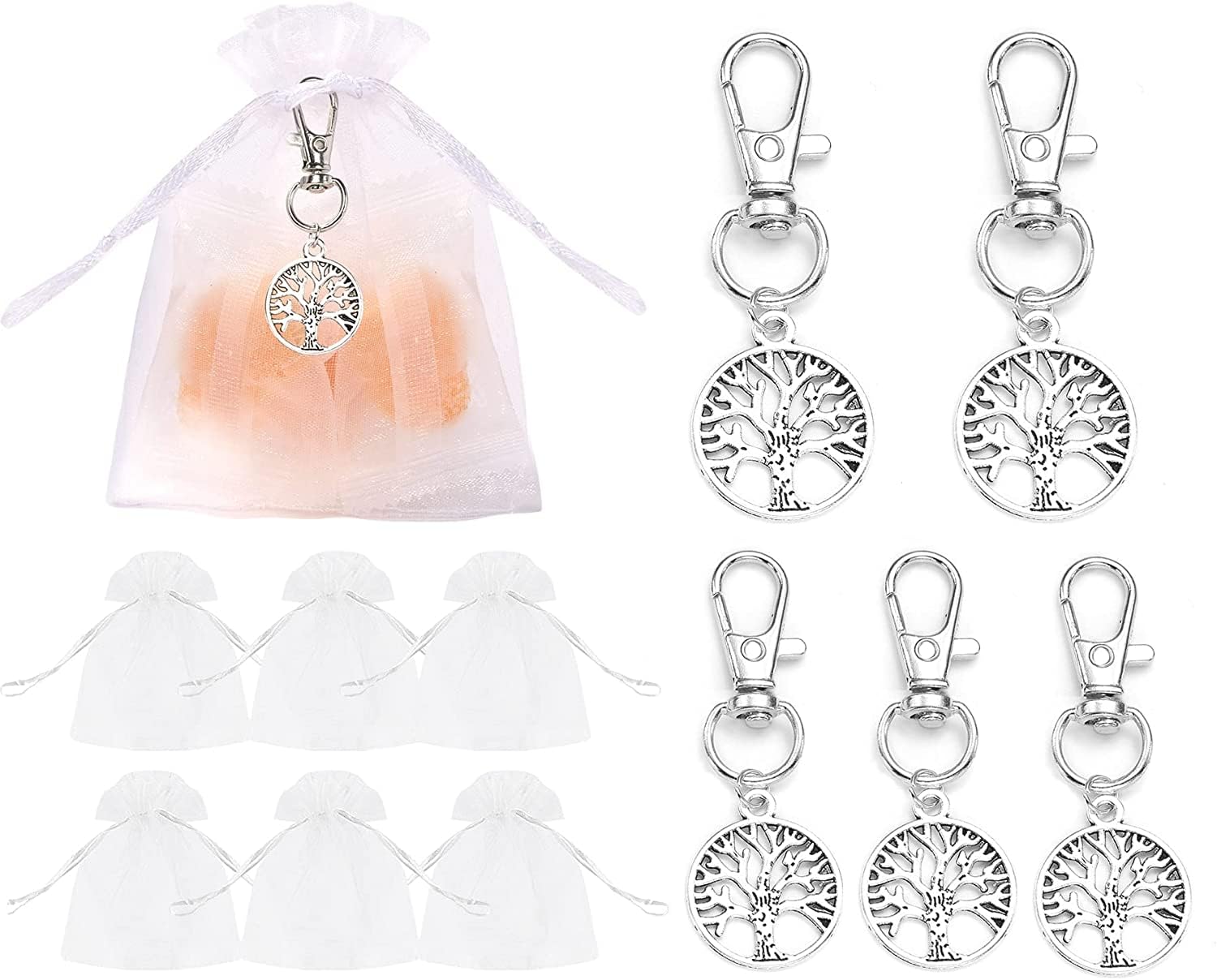 Lot 40 Sachets Arbre De Vie + Pendentifs Pour Mariage, Baptême, Communion, Naissance – Dragées & Cadeaux Invités