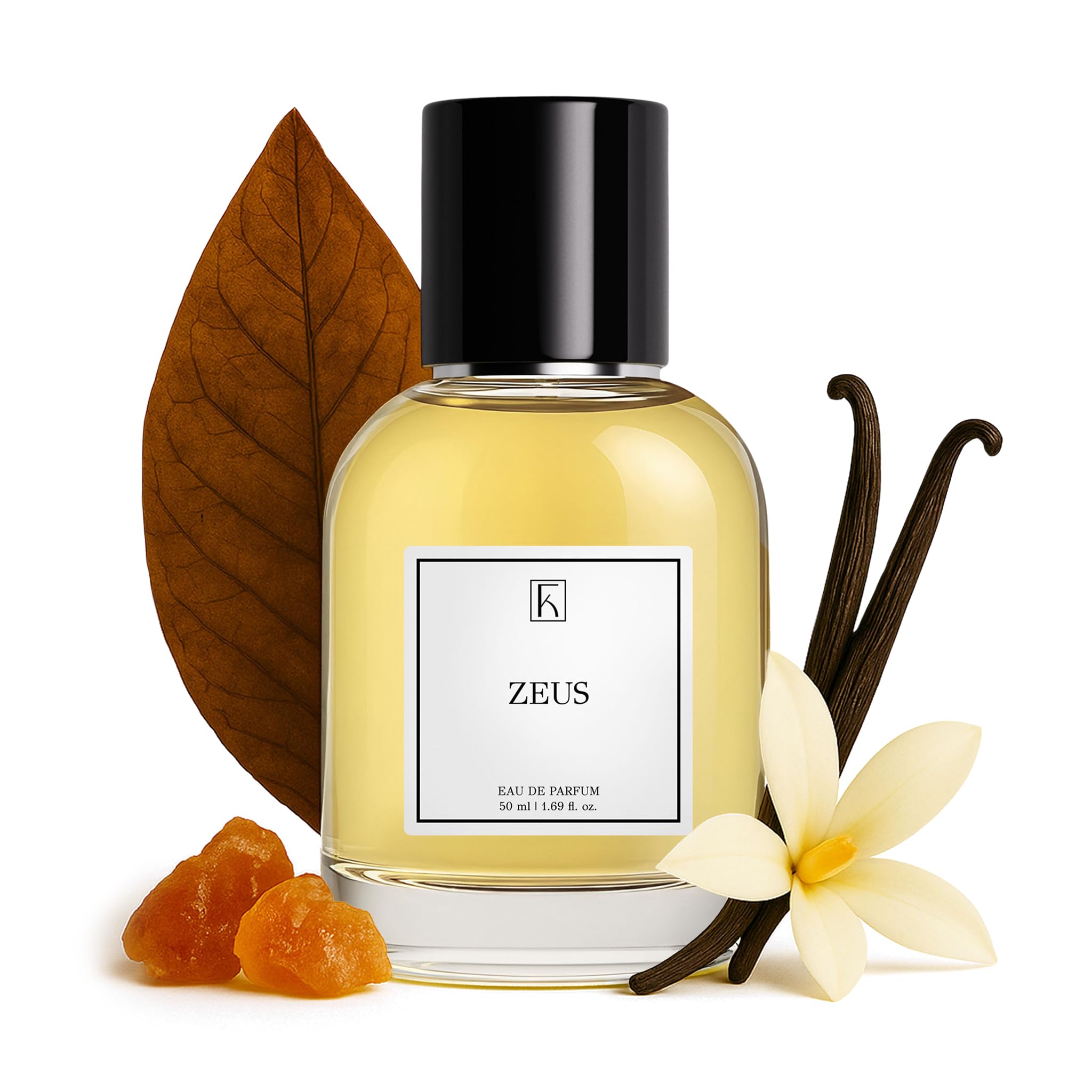 KAZAAR - ZEUS - 50ml - Eau de Parfum für Herren – Würzig-süß mit Tabak, Tonkabohne & Vanille – ideal für Abende im Herbst & Winter – 20 % Duftöl für lange Haltbarkeit – Swiss Made