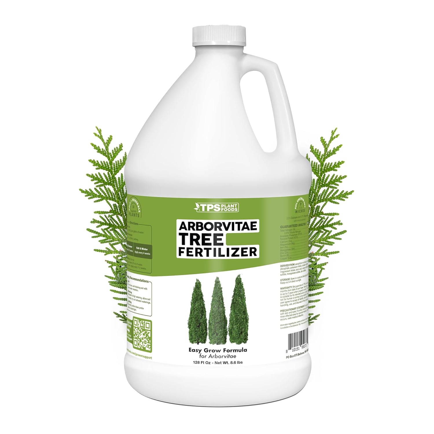 Arborvitae Tree Fertilizer – Liquid Plant Food for Fuller Green Foliage, Faster Growth & Stronger Root Development, 1 Gallon