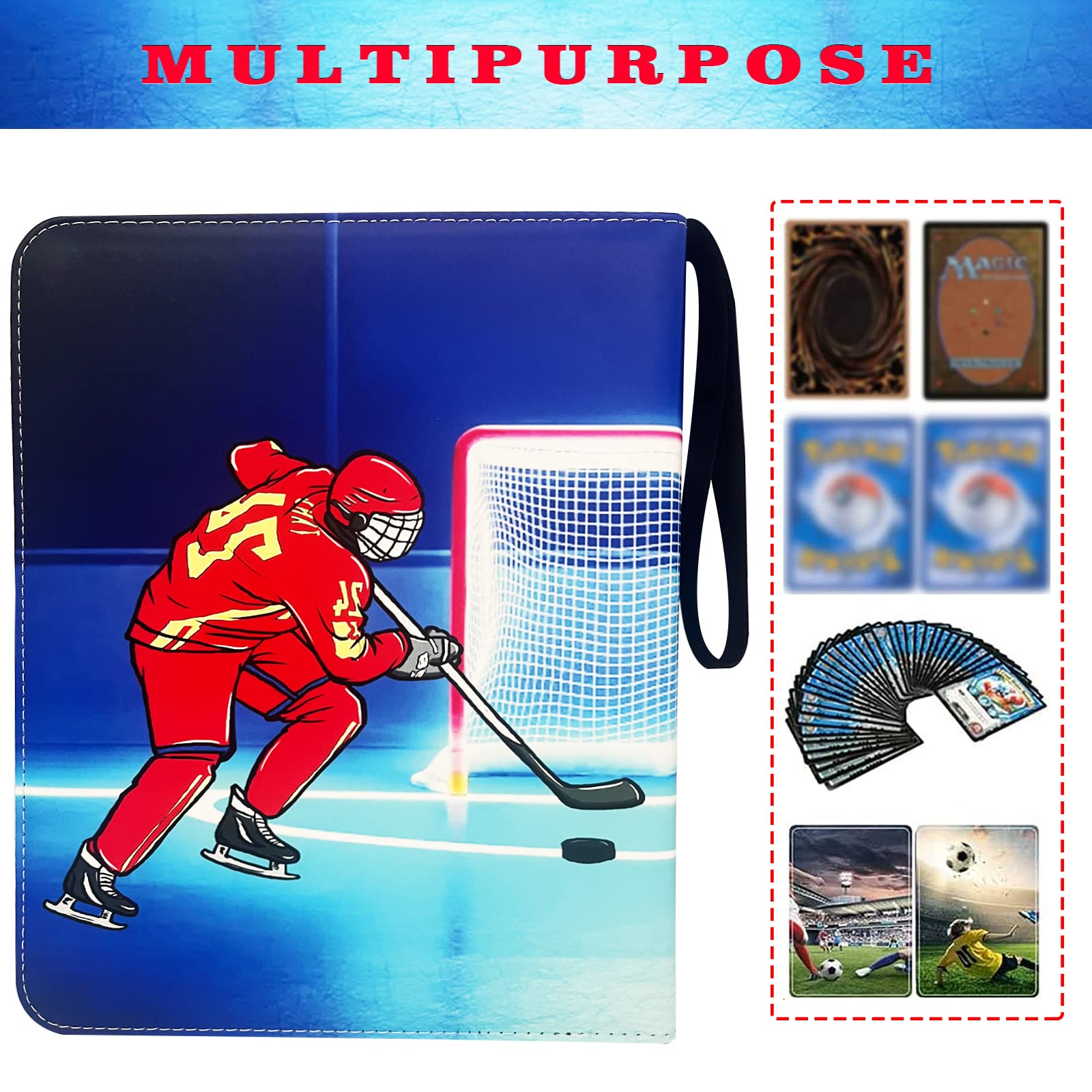 hockey card binder amazon Amazon.com: 900 Pockets Hockey Cards Binder,Trading Cards Holder Card  Collectors Album,Trading Card Binder 9 Pocket with 50 Removable Sleeves for Hockey  Card and Sports Card : Toys & Games
