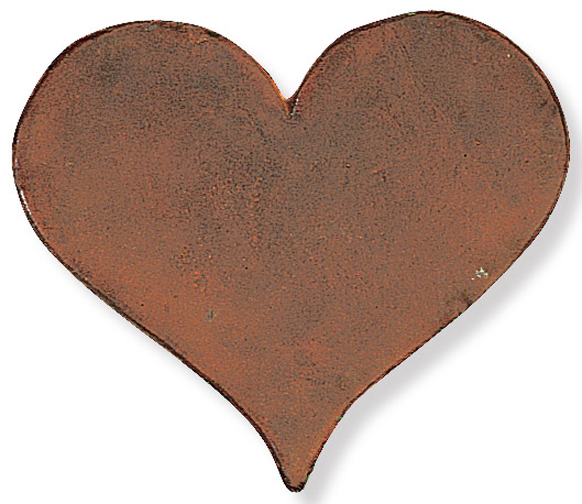 Sunset Vista Heart Cast Iron Stepping Stone, 12-Inch