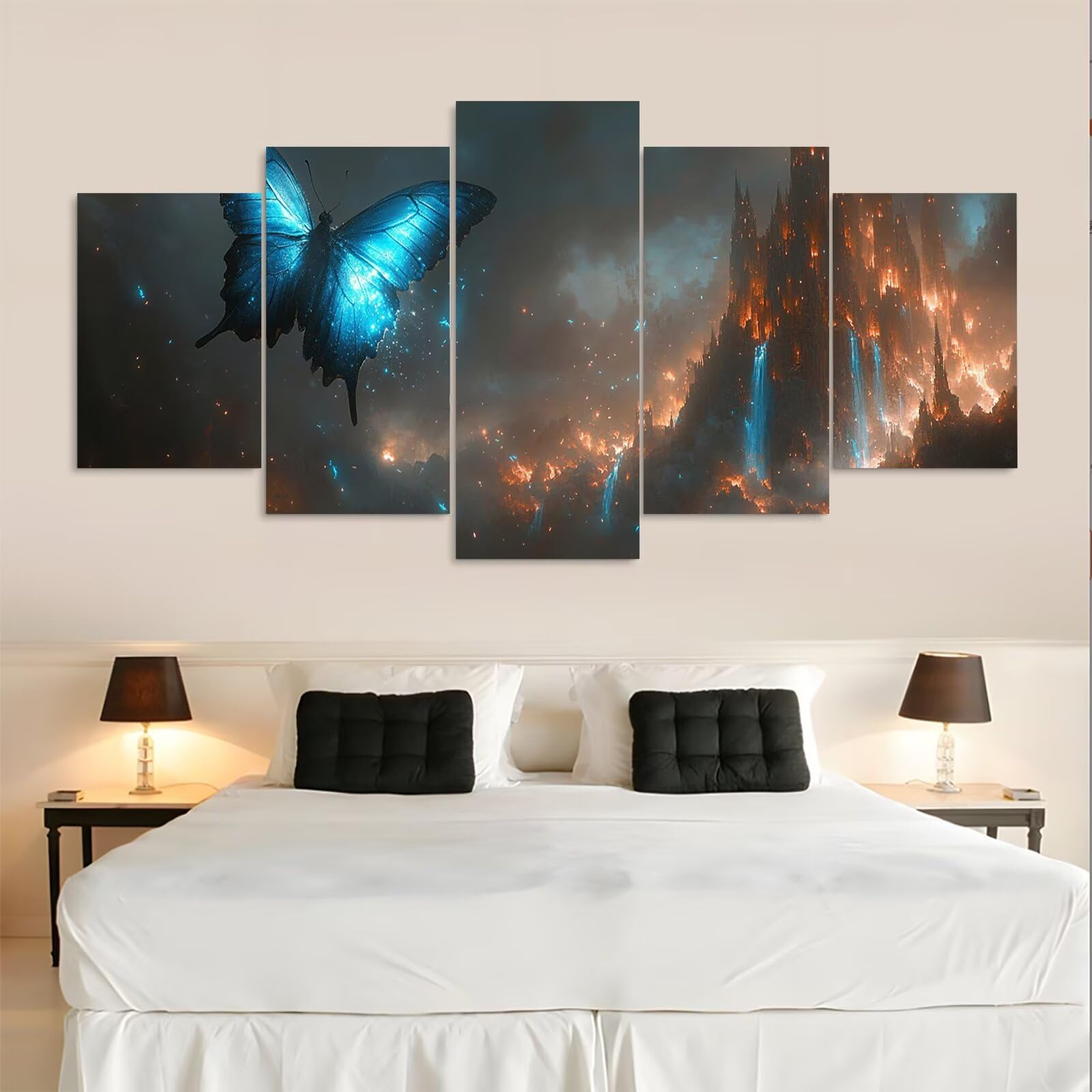 Duża sztuka diamentowa dla dorosłych, 5 szt., 60 x 100 cm / 24 x 39 cm, diamentowy obraz, motyl, DIY, pełne wiercenie, cekiny, kryształy, zestawy artystyczne, do malowania po numerach, dla dorosłych