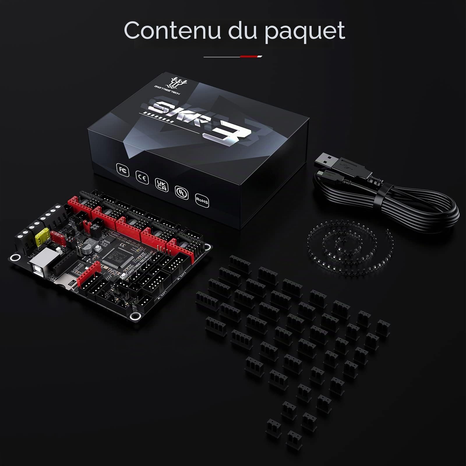 BIGTREETECH SKR 3 Carte de contrôle pour Imprimante 3D, Mise à Niveau de SKR V1.4/Turbo
