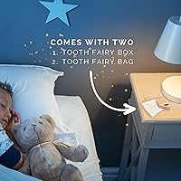 Vista 5 de Caja de hada de dientes y soporte para bolsa de dientes, caja de recuerdo de dientes con bolsa de hada de dientes I cierre magnético, juego de 1