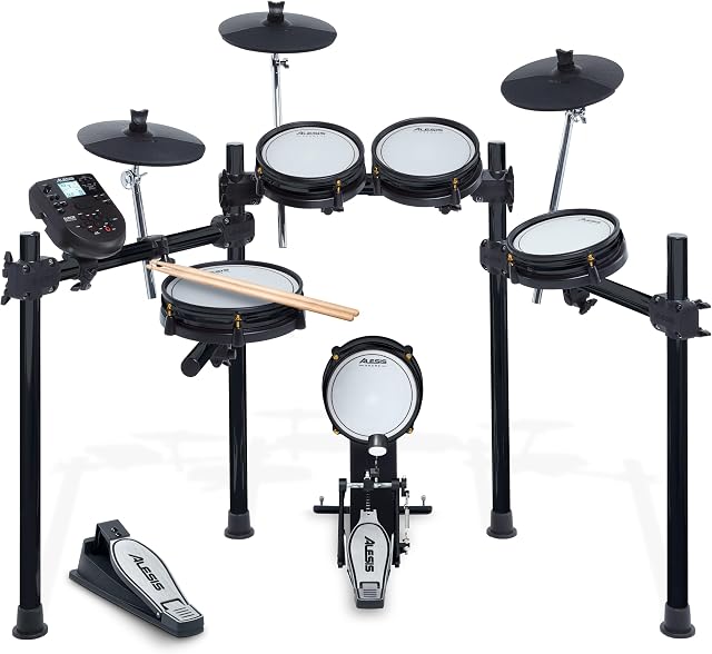Alesis Drums Surge Mesh SE Kit  Perkusja elektroniczna USB MIDI z cichymi siatkowymi padami, modułem, solidną ramą, 40 zestawami i 385 brzmieniami