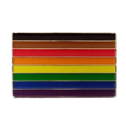 Dark Spark Decals All Inclusive LGBT Gay Pride Flag Enamel Lapel Pin