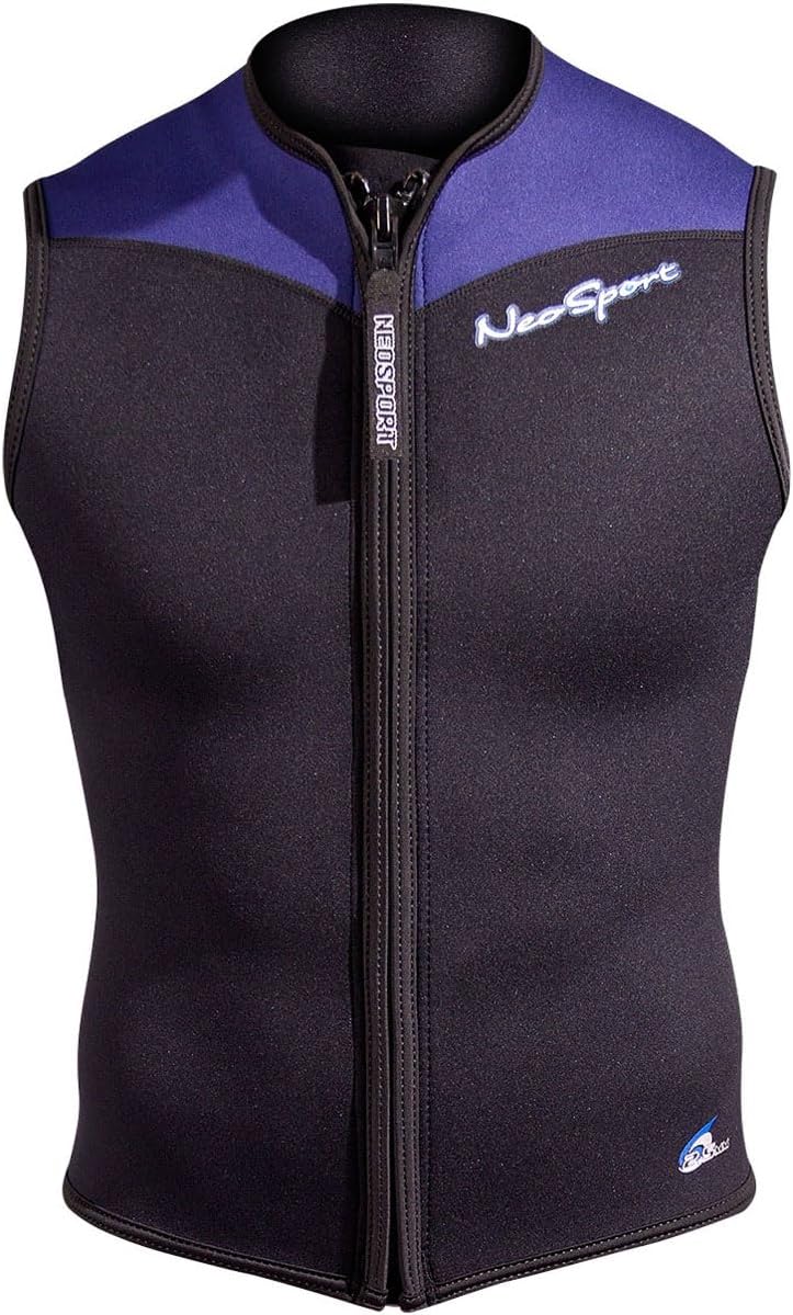 Neo Sport Men’s and Women’s Front Zipper Wetsuit Vest - 2.5mm -4-Way Stretch Neoprene - 50+ UV SHIELD