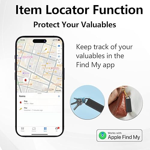 Miniatura 4 de Llavero de alarma personal 3 en 1 con Apple Find My - Sirena de emergencia de 130 dB, linterna estroboscópica LED, llavero de seguimiento GPS para