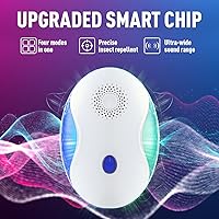 Vista 3 de Repelente ultrasónico de control de plagas, repelente de plagas ultrasónico 4 en 1, control de plagas en interiores para ratones, mosquitos