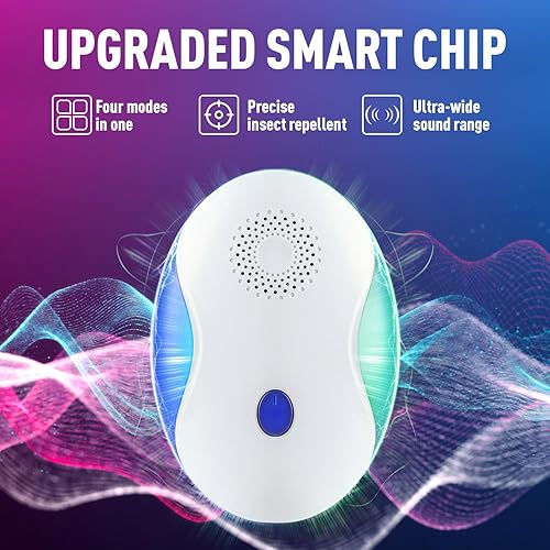 Miniatura 3 de Repelente ultrasónico de control de plagas, repelente de plagas ultrasónico 4 en 1, control de plagas en interiores para ratones, mosquitos,