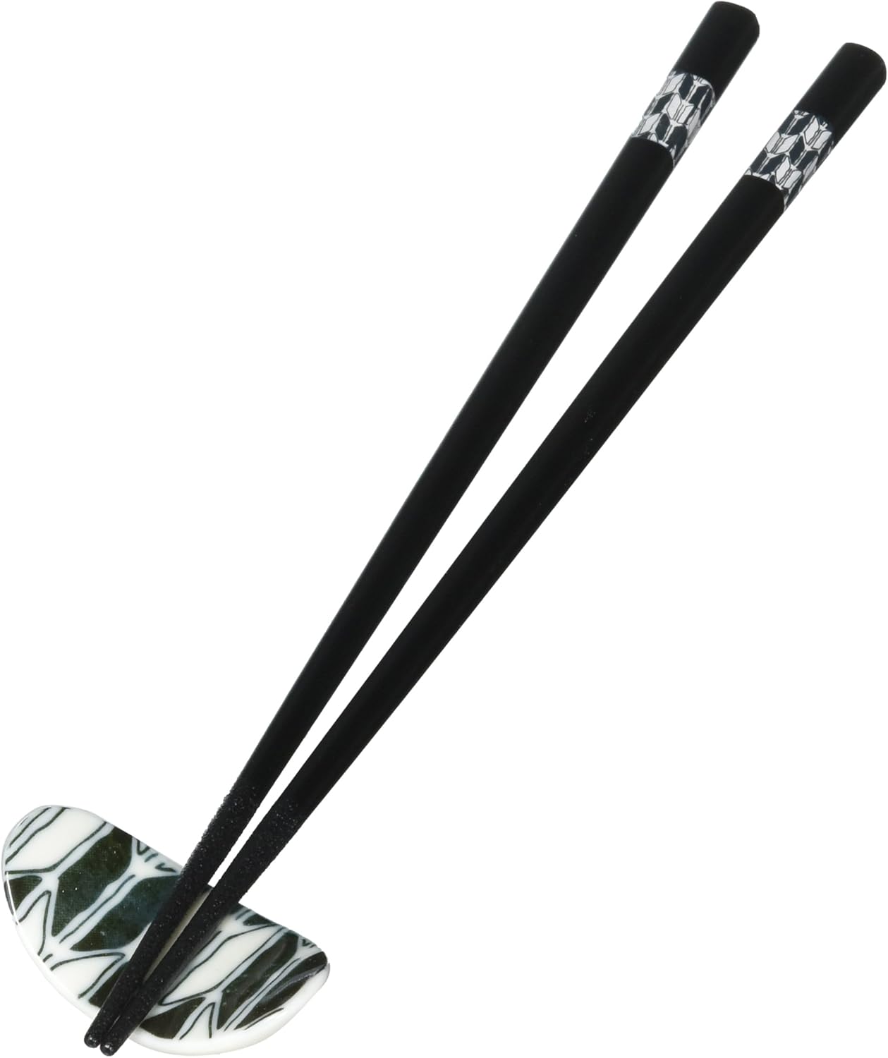 Komon Chopstick and Chopstick Rest Set Japanese Style"Yagasuri" (Arrow Feather Pattern)